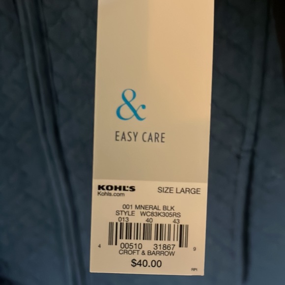 Croft & Barrow Black Vest NWT - Picture 4 of 5